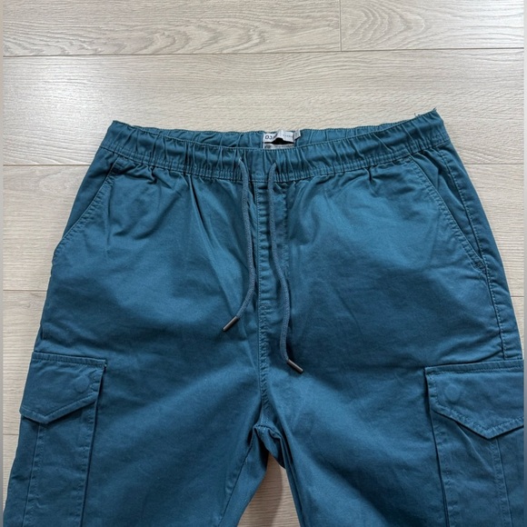 DJAB Simons Teal Cotton Cargo Jogger Pants - Picture 4 of 12
